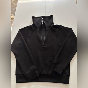NWT Anrabess Quarter Zip Black Hoodie Size S